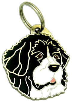 LANDSEER BIANCO E NERO - Medagliette per cani, medagliette per cani incise, medaglietta, incese medagliette per cani online, personalizzate medagliette, medaglietta, portachiavi